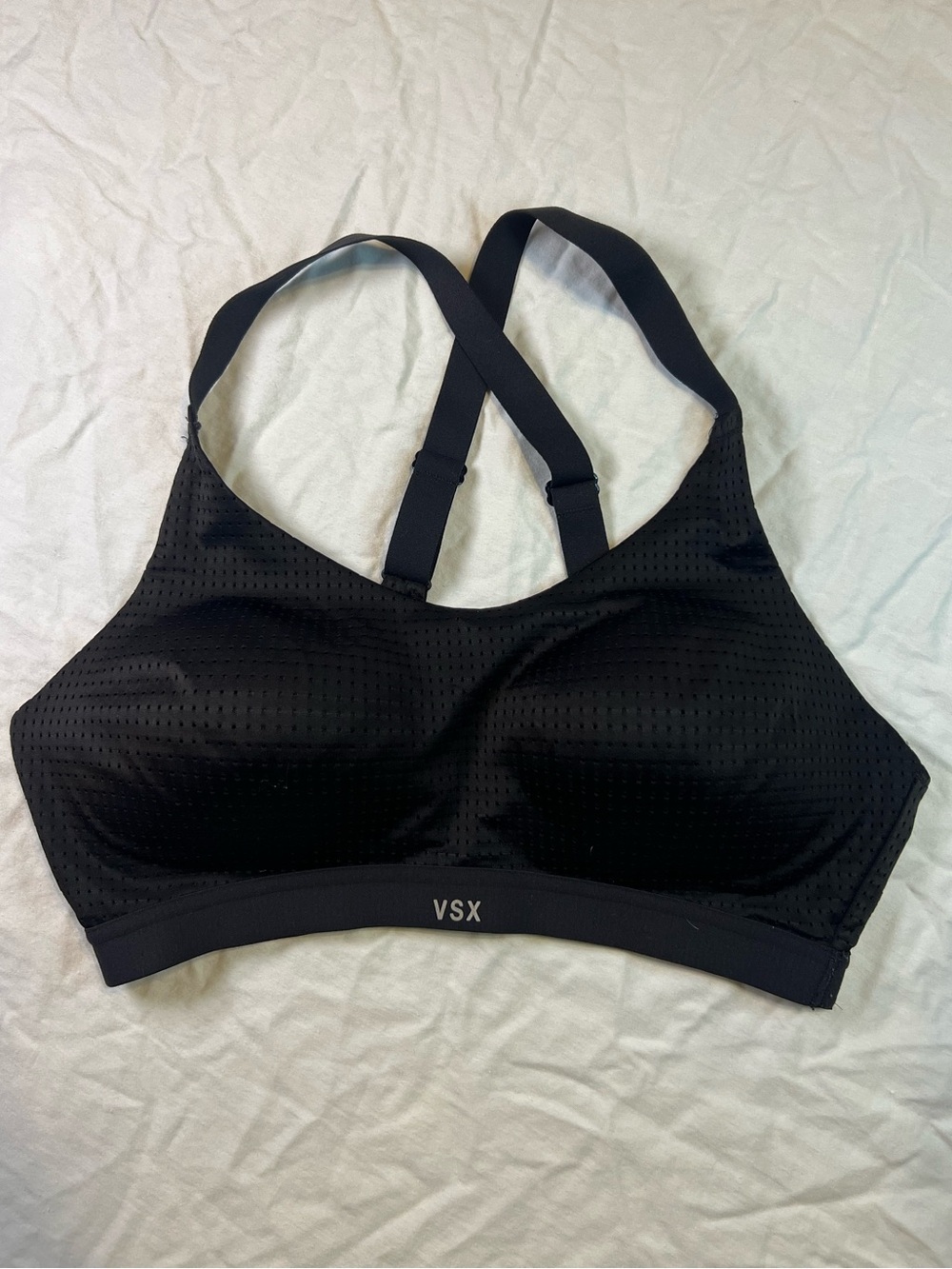 Victoria's Secret Black Padded Crossback Sports Bra
